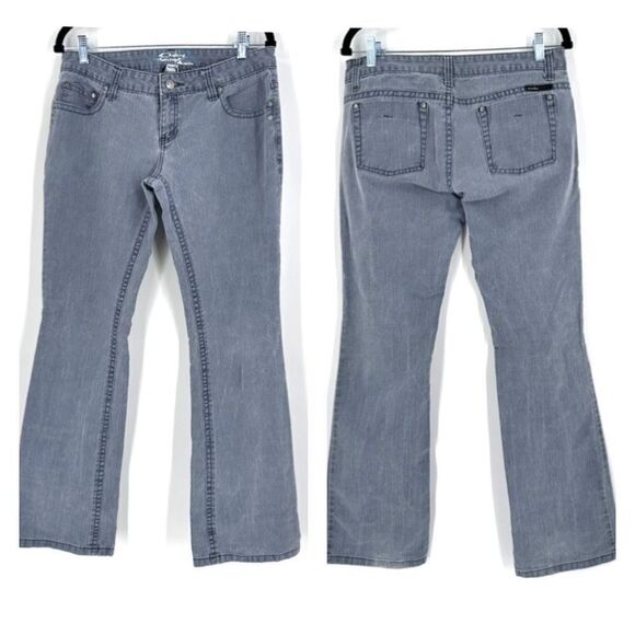 Oakley Industrial Denim Women's Bootcut Jeans Gray Light Wash Size low rise - Picture 1 of 8